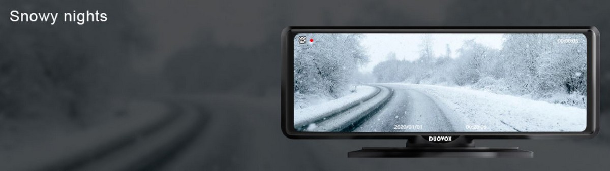 caméra de voiture pour la neige duovox v9