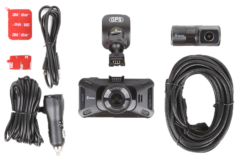Caméra DOD GS980D - contenu de l'emballage