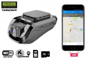Caméra de voiture avec GPS LIVE + streaming caméra - PROFIO X1